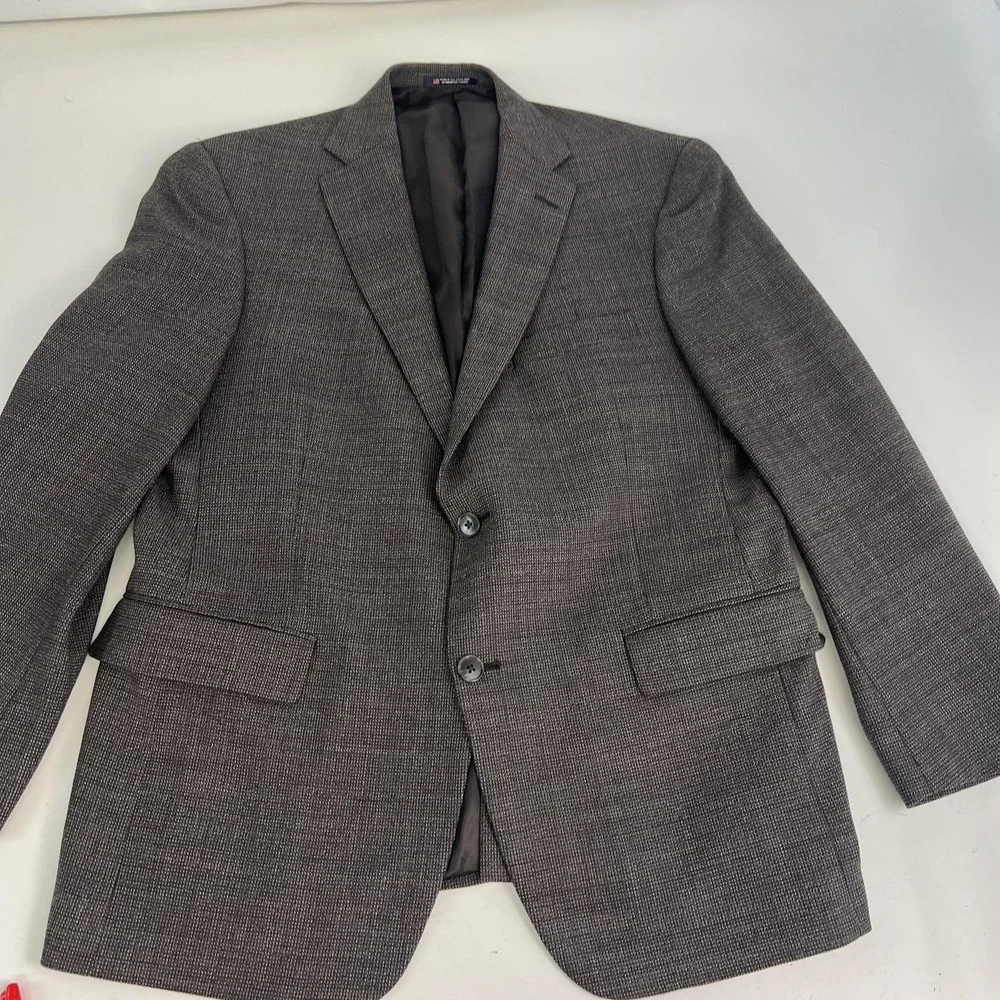 Hart Schaffner Marx Blazer Mens 42S Gray Tweed Sport Coat Dillard's Made USA